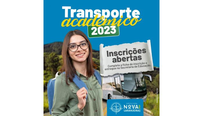 Nova Laranjeiras - Incrições abertas para o transporte acadêmico 2023